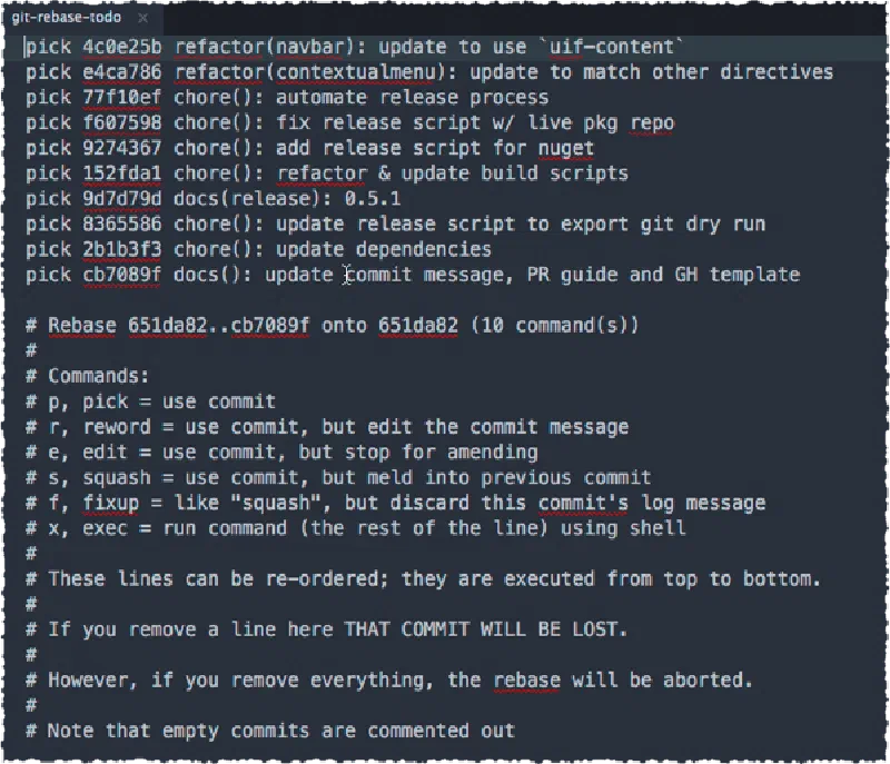 Git interactive rebase Git interactive rebase