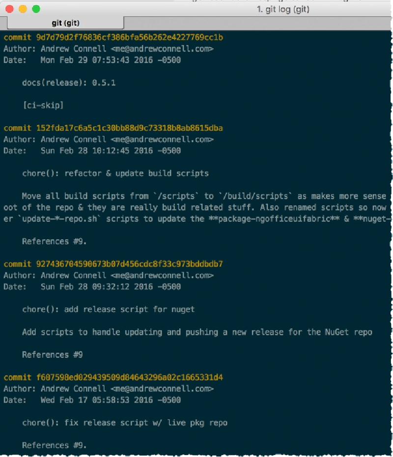 Git log