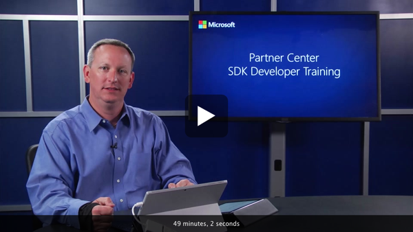 Delivering the Partner Center SDK Developer Training course I authored and produced for Microsoft