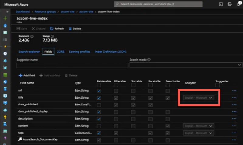 Create Search Index