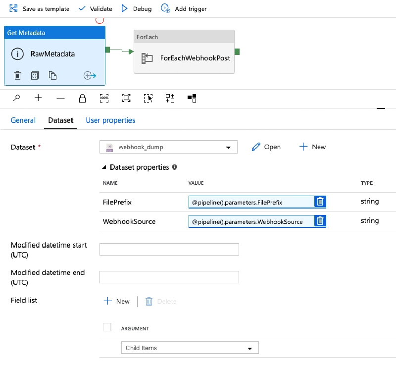 Get Metadata activity - used to get files to process Get Metadata activity - used to get files to process