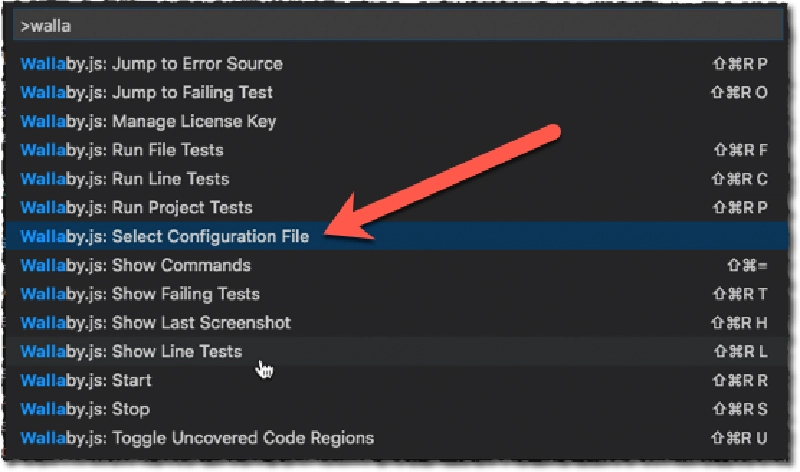 Wallaby.js - Select Config File Wallaby.js - Select Config File