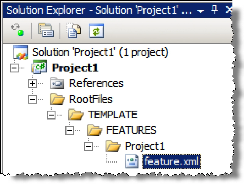 feature.xml in the Project Explorer feature.xml in the Project Explorer