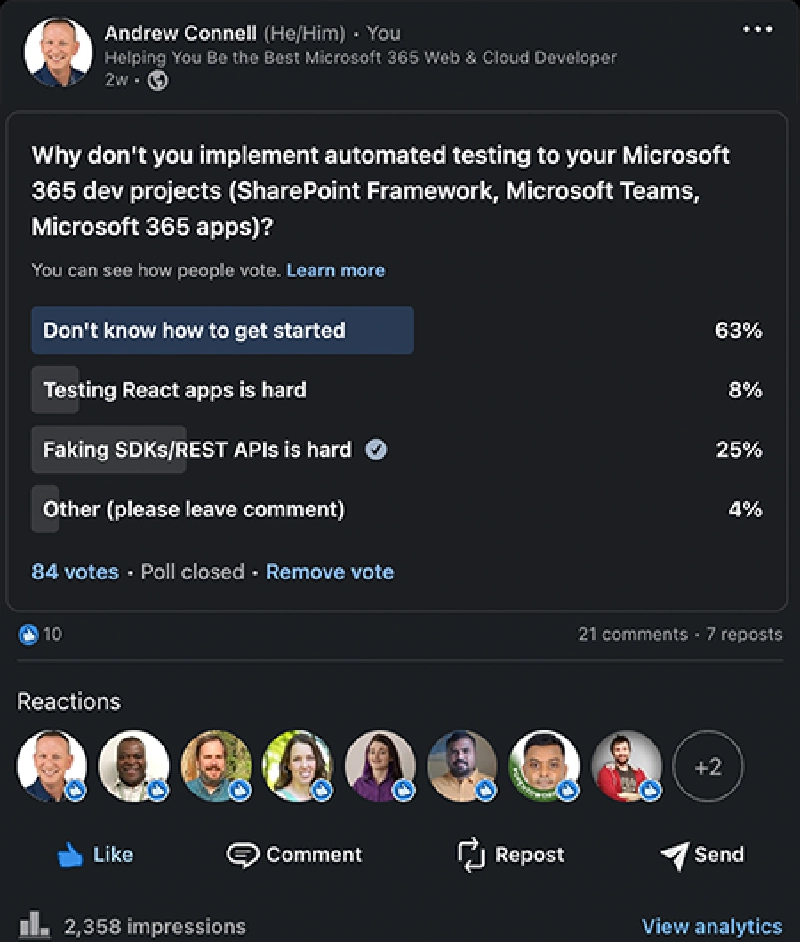 LinkedIn survey results