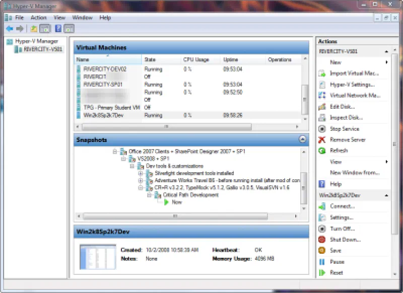 Hyper-V Manager Hyper-V Manager