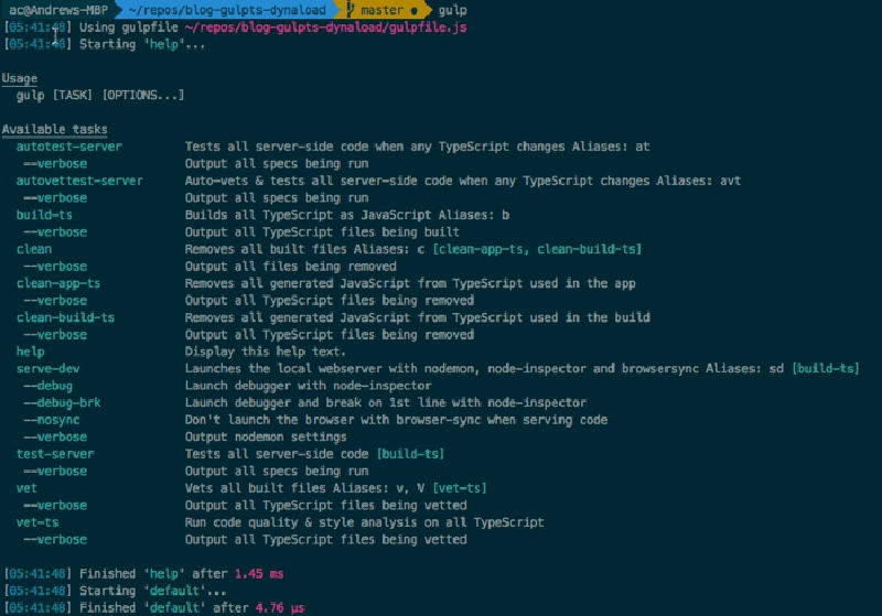 Gulp Tasks Gulp Tasks