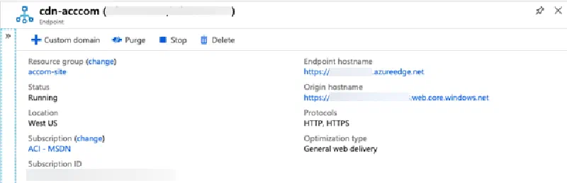 Azure CDN Endpoint