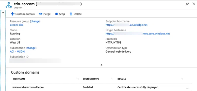 Azure CDN Profile with an Endpoint
