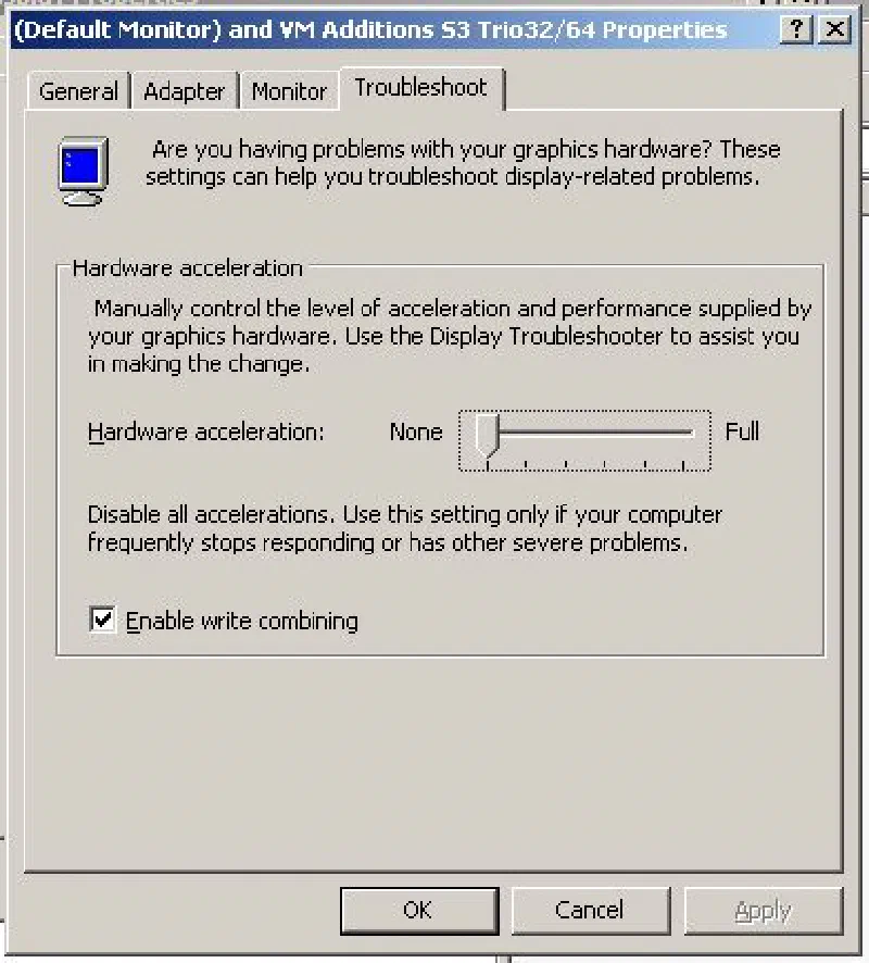 Setting hardware acceleration