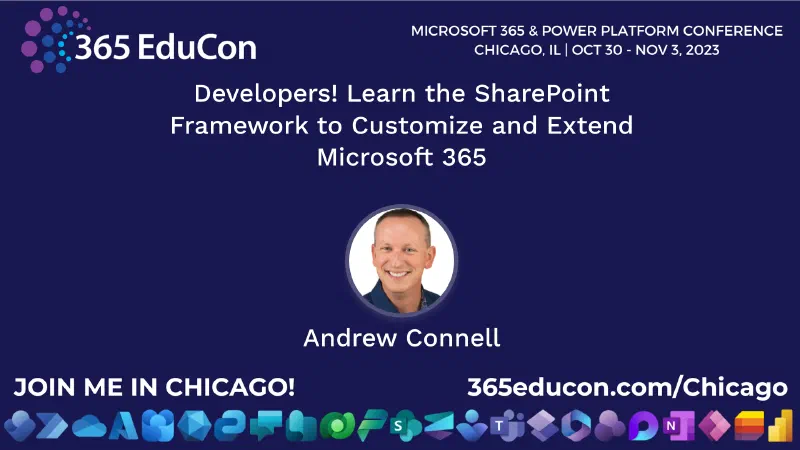 Half-day Workshop: Developers! Learn the SharePoint Framework to Customize and Extend Microsoft 365 apps Half-day Workshop: Developers! Learn the SharePoint Framework to Customize and Extend Microsoft 365 apps