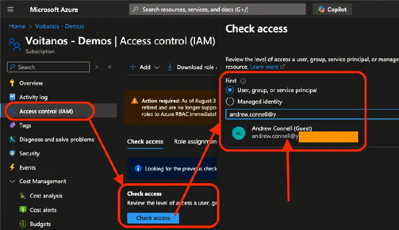 Verify the Contributor role granted to user Verify the Contributor role granted to user