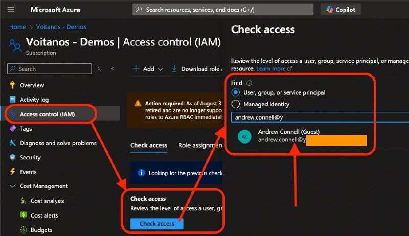 Verify the Contributor role granted to user Verify the Contributor role granted to user