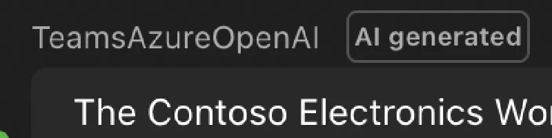 Indicating content as generated by AI Indicating content as generated by AI