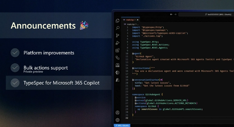 Build M365 Copilot Declarative Agents using TypeSpec Build M365 Copilot Declarative Agents using TypeSpec