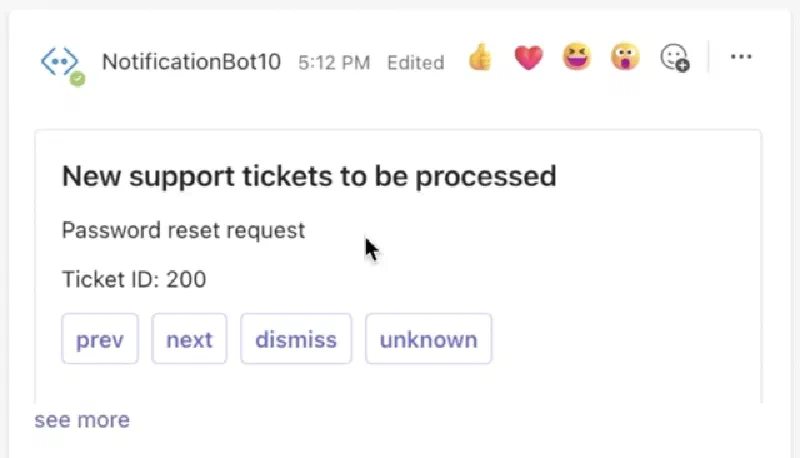 Microsoft Teams Message from Notification Bot Microsoft Teams Message from Notification Bot