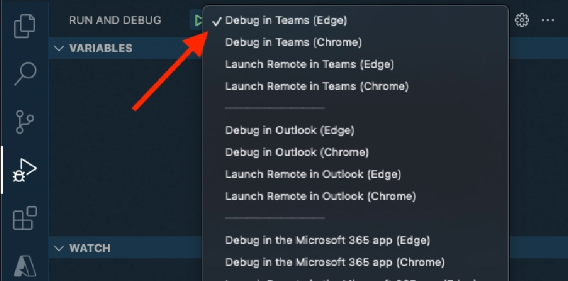 VS Code > Run & Debug launch tasks VS Code > Run & Debug launch tasks