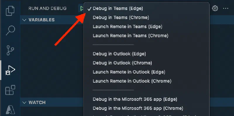 VS Code > Run & Debug launch tasks VS Code > Run & Debug launch tasks