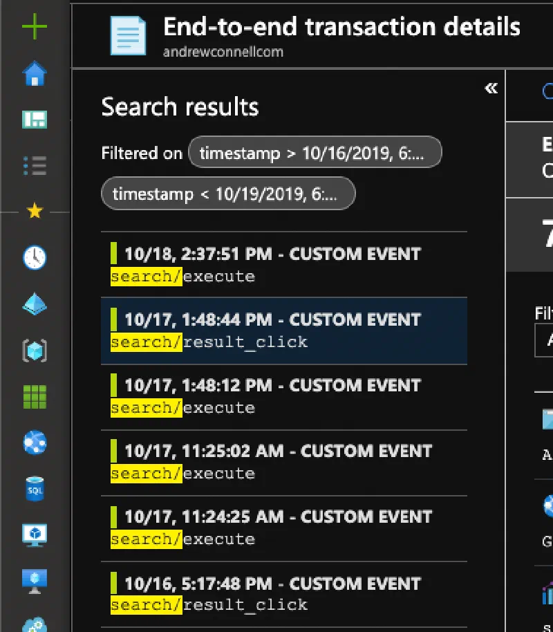 Azure App Insights - Event List Azure App Insights - Event List