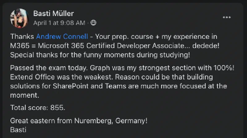 Congrats Basti Muller! Congrats Basti Muller!