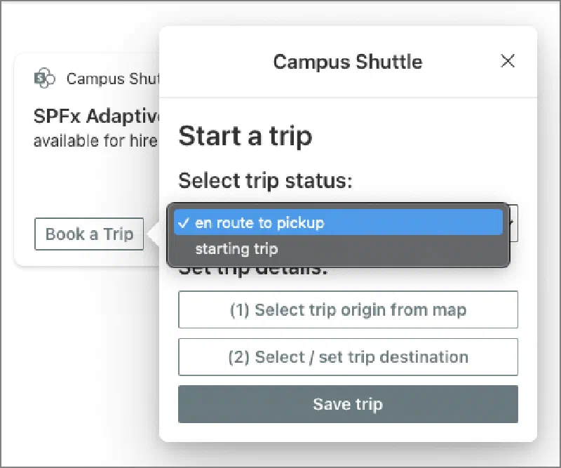 Managing Campus Shuttle drivers with multiple Quick Views