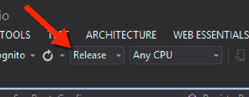 Visual Studio's Release button Visual Studio's Release button
