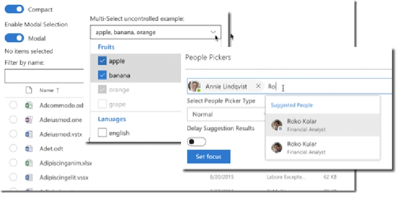 Fabric React controls Fabric React controls