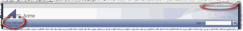 Figure 12 – Authenticated User With Press Releases Site Visible Figure 12 – Authenticated User With Press Releases Site Visible