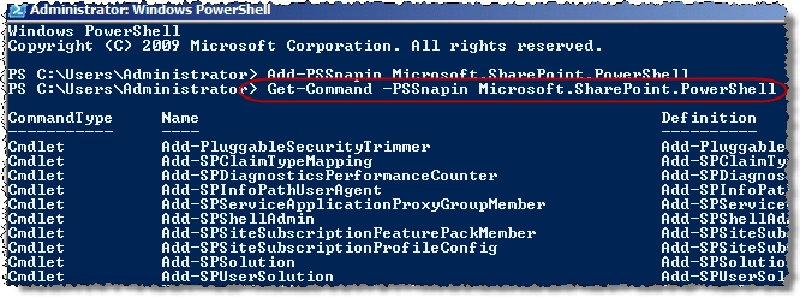 SharePoint 2010 PowerShell SharePoint 2010 PowerShell