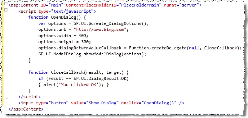 Create Dialog