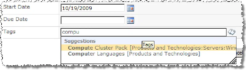 Managed metadata service Managed metadata service