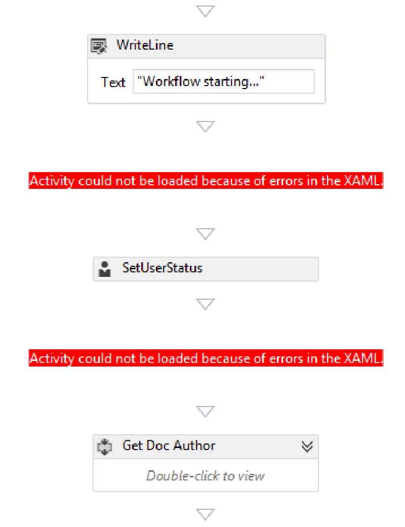 SharePoint 2013 Workflow Designer Activity Errors SharePoint 2013 Workflow Designer Activity Errors