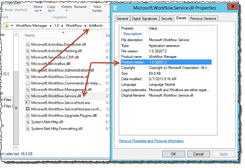 Verify the DLL version Verify the DLL version