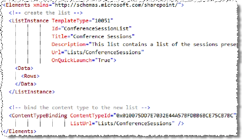 List Instance XML List Instance XML