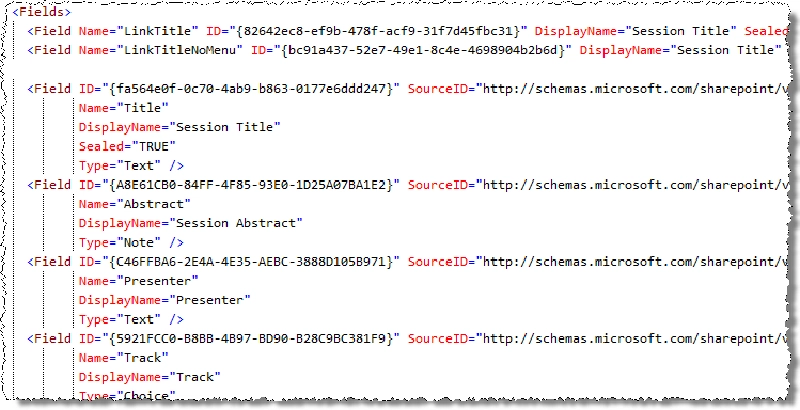 List Schema - Fields List Schema - Fields