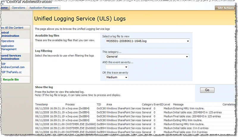 Scot Hillier's LogViewer Feature
