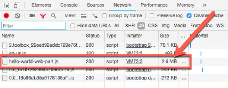One project payload size