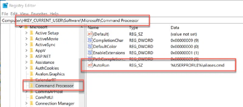 Create aliases on Windows