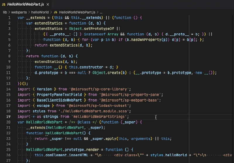 SPFx bundle as ECMAScript 5 SPFx bundle as ECMAScript 5