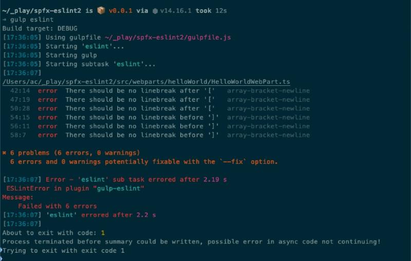 Replace TSLint with ESLint in SharePoint Framework projects