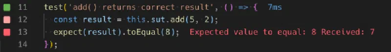 Wallaby.js displaying test error text Wallaby.js displaying test error text