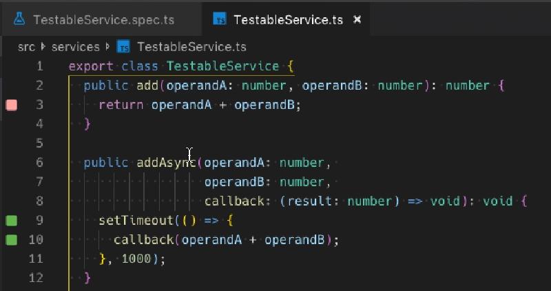 Wallaby.js showing a failing test Wallaby.js showing a failing test