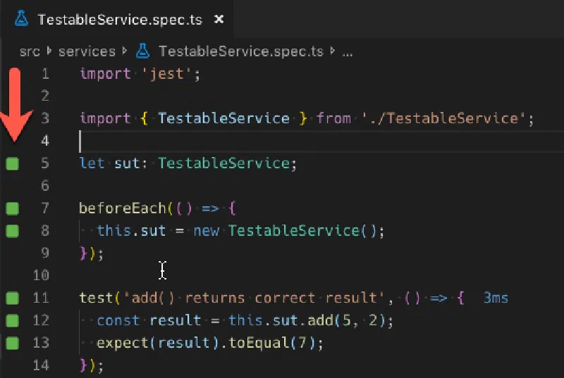 Wallaby.js test result icons in the gutter Wallaby.js test result icons in the gutter