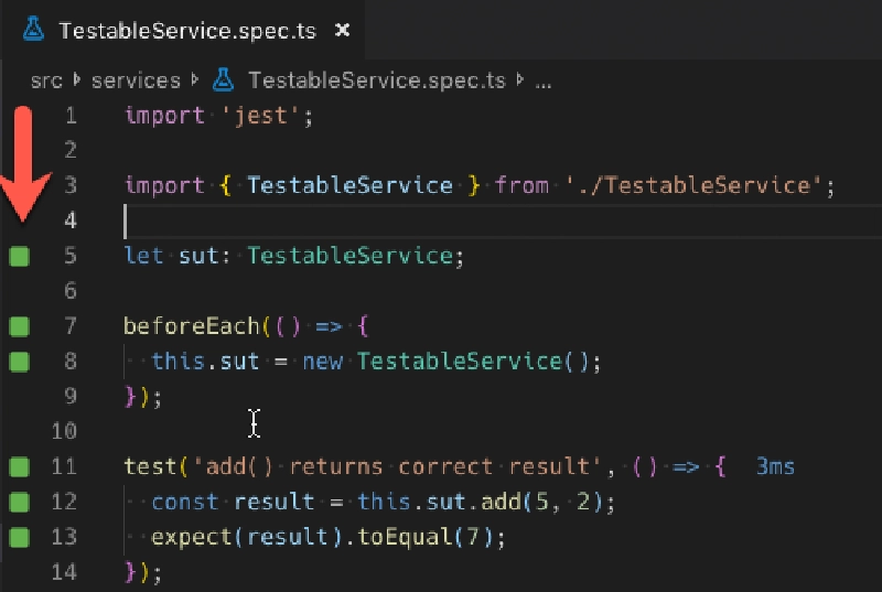 Wallaby.js test result icons in the gutter Wallaby.js test result icons in the gutter