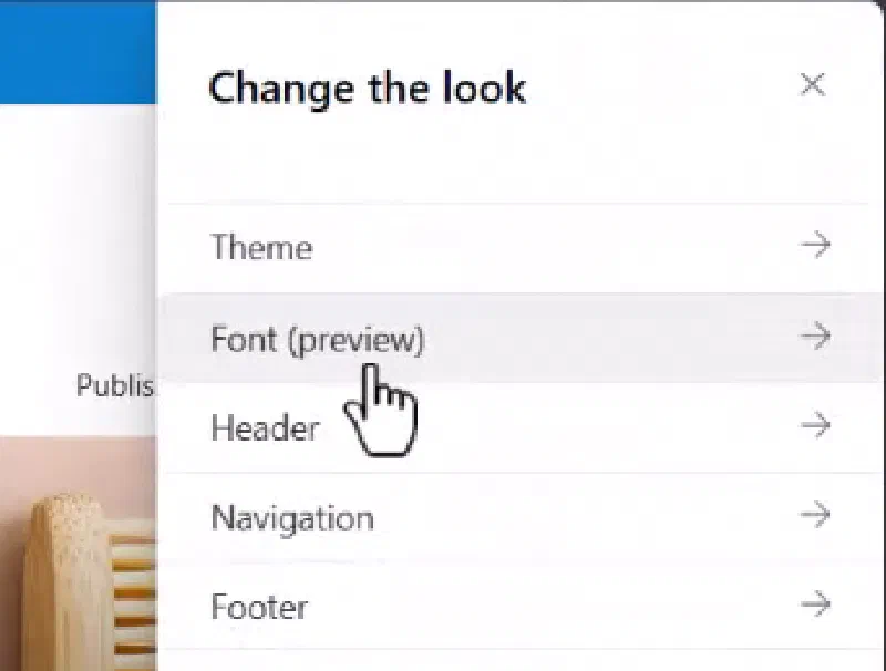 SharePoint setting Change the look panel SharePoint setting Change the look panel