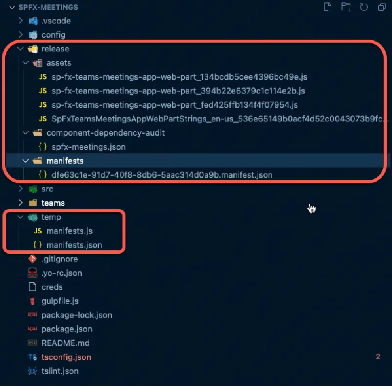 SPFx v1.12.1 folder structure