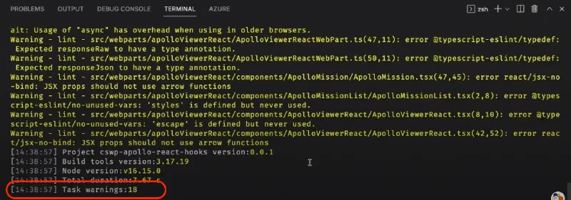 Common ESLint rule findings with an SPFx v1.15 project Common ESLint rule findings with an SPFx v1.15 project