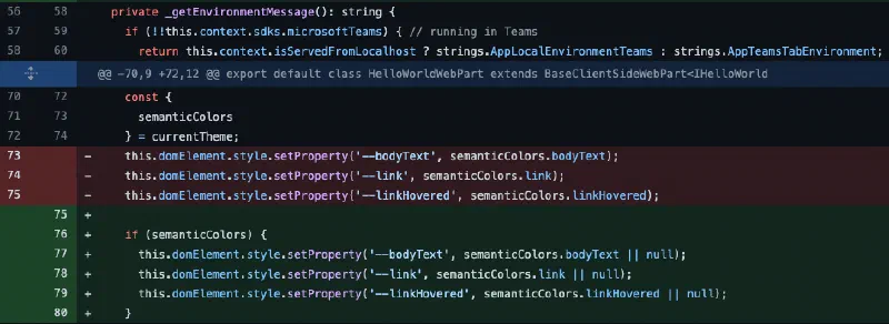Checking if semanticColors are set before setting style properties Checking if semanticColors are set before setting style properties