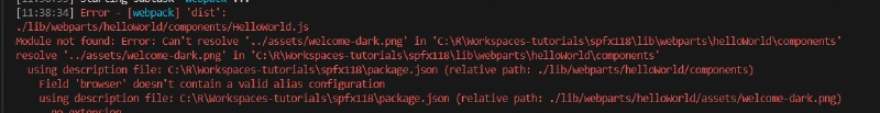 SPFx & webpack configuration resolved SPFx & webpack configuration resolved