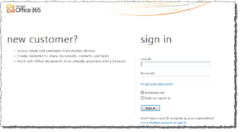 Signin Page for LiveID