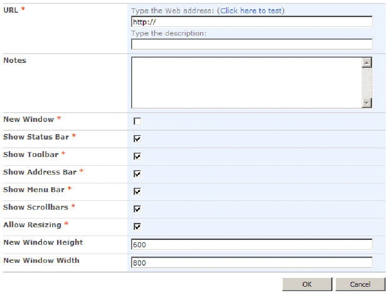 Opening links in new windows setting Opening links in new windows setting